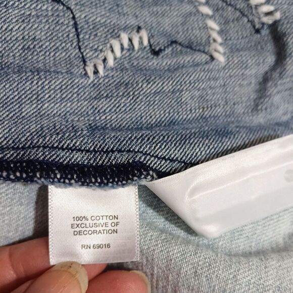 Relativity S Denim Beaded Floral Jacket Boho Beadwork Festival Hippie Western - Picture 8 of 8